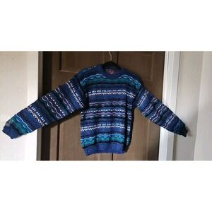 VTG Concrete Mix Geometric Sweater Bill Cosby Style Mens Size xs NWT